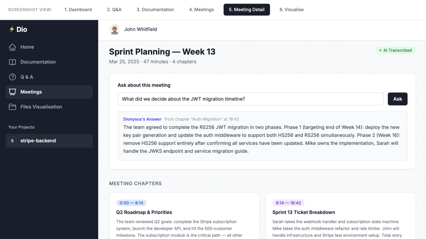 Meeting detail and transcript